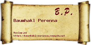 Baumhakl Perenna névjegykártya